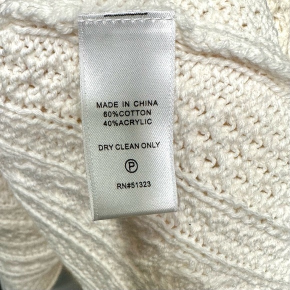 Cece Ivory Cable Knit sweater dress in Ivory in Size Large. NWT - Picture 6 of 7